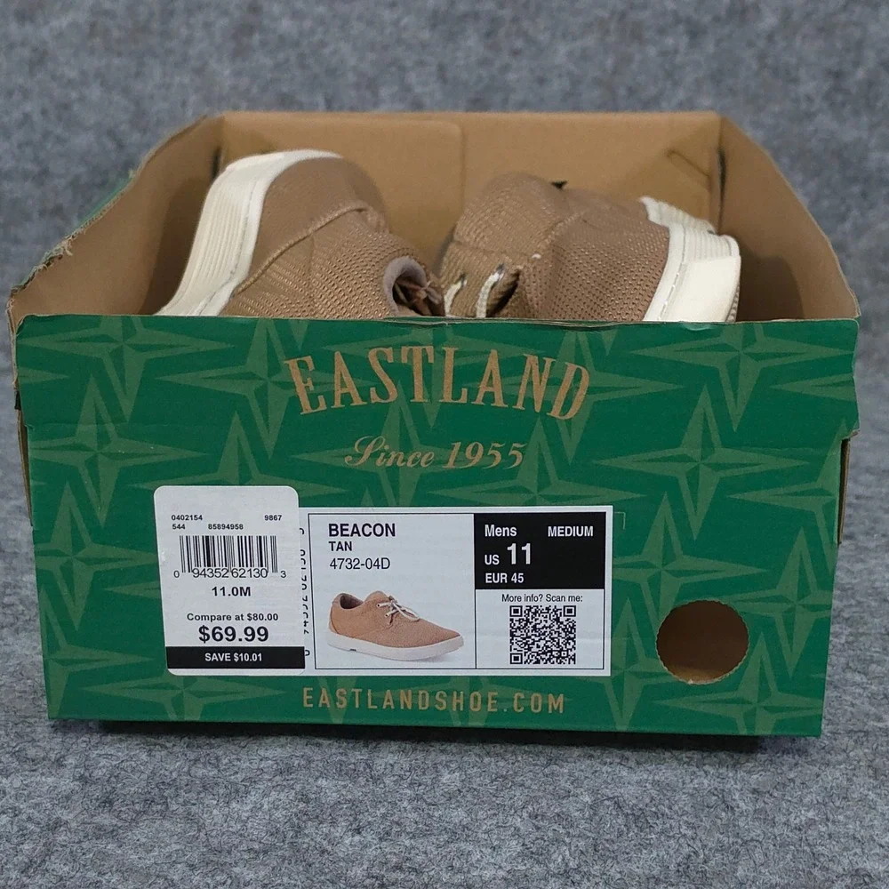 Eastland Beacon `955 edition Mens Tan Mesh Lace Up Sneakers Size 11M‎ NWOB